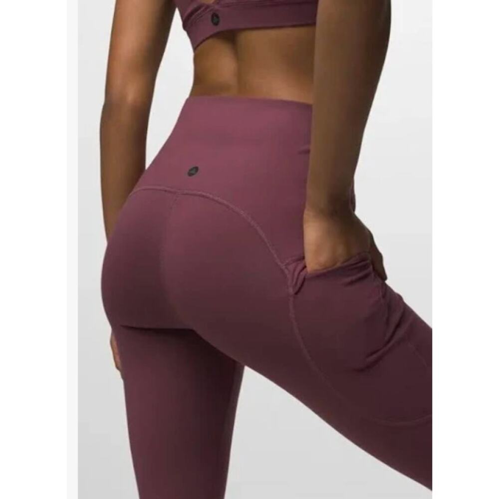 NWT prAna Chakara 7/8 Leggings Women's Pocket Legging Mulberry XS - Picture 3 of 5